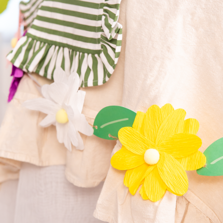 Guirlande de fleurs pastel...