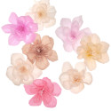 Lot de 8 fleurs papier crépon "nuances de roses" - Taille M