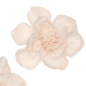 3 fleurs papier crépon "pêche nude" - Taille L