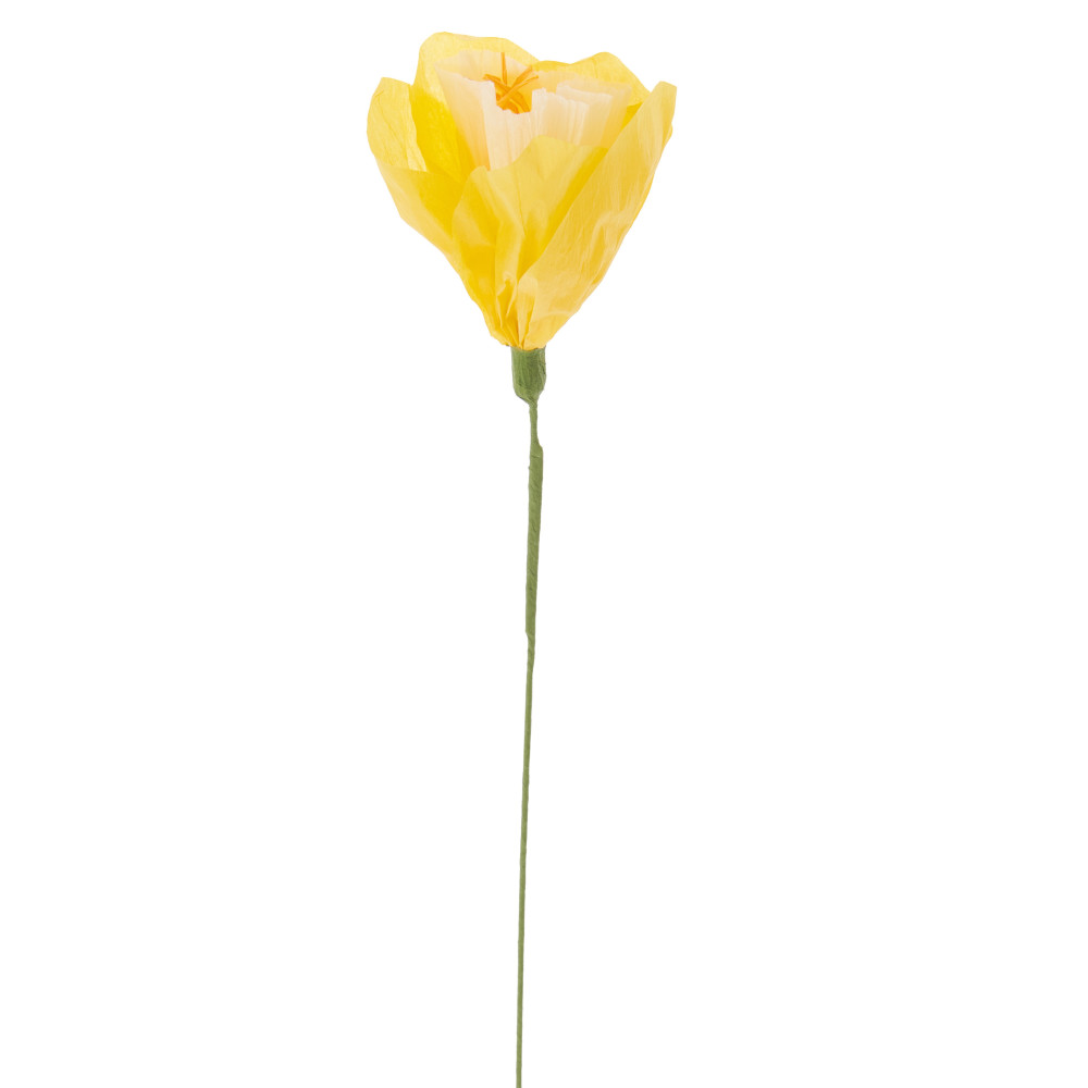 Fleur en papier crépon "narcisse jaune"
