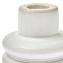 Bougeoir en porcelaine blanc moucheté "curve" - 7.5 cm