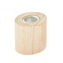 4 mini bougeoirs en bois "cylindre" - 3 cm