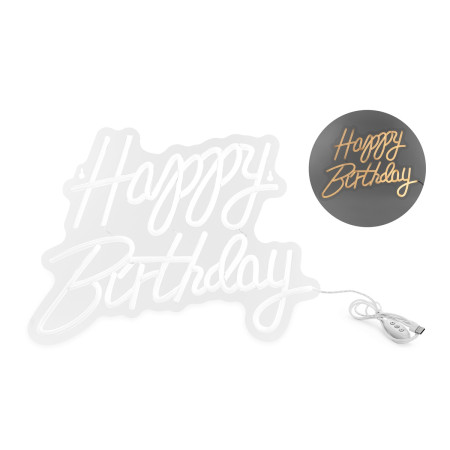 Néon LED - Happy Birthday -...