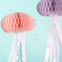 3 Décorations en papier de soie "Méduse"