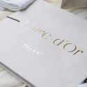 Livre d'or lin inscription dorée