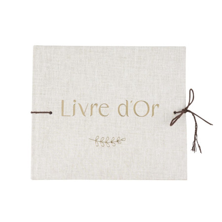 Livre d'or lin inscription...
