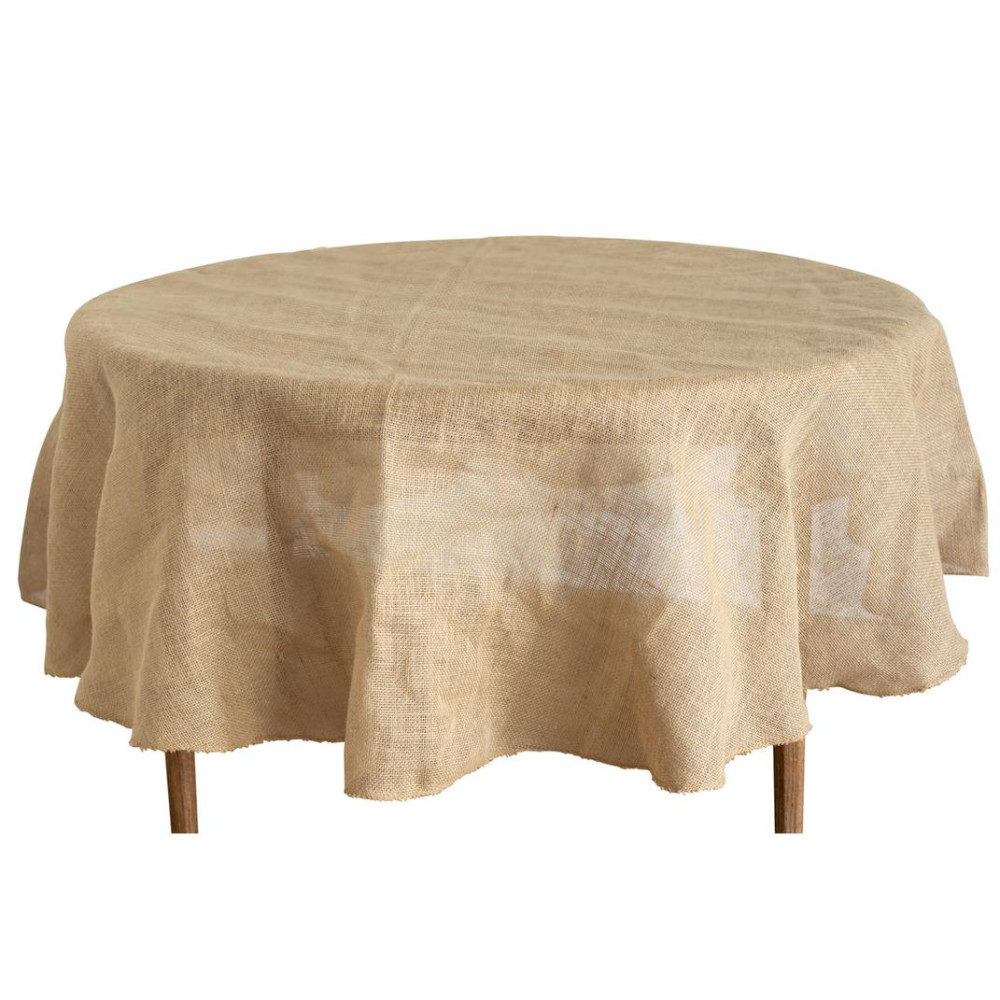 Nappe ronde en toile de jute - 220 cm
