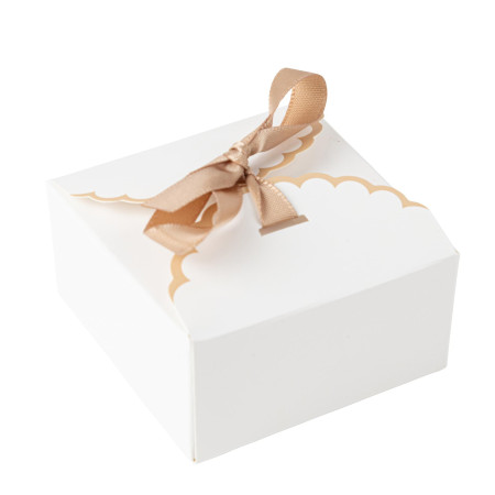 10 boîtes festons "crème et...