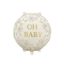 Ballon mylar crème "Oh baby" - 35 cm
