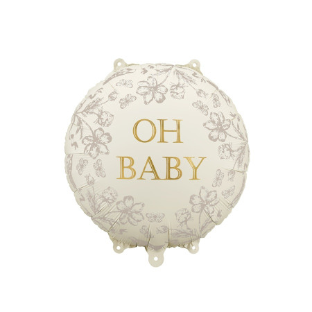 Ballon mylar rond Oh Baby