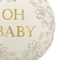 Ballon mylar crème "Oh baby" - 35 cm