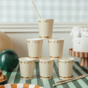 6 Gobelets en papier Etriers - beige