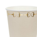 6 Gobelets en papier Etriers - beige