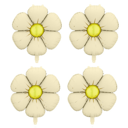 4 Ballons mylar Marguerites...