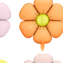 Lot de 4 ballons mylar "fleurs colorées" - 45 cm