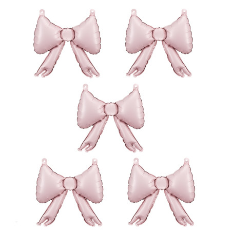 5 mini ballons mylar "nœud...