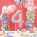 3 petits ballons mylar "arc-en-ciel" - 33 cm