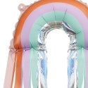3 Ballons mylar arc -en -ciel à franges