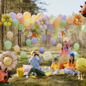 4 Ballons mylar Marguerites pour guirlande - crème