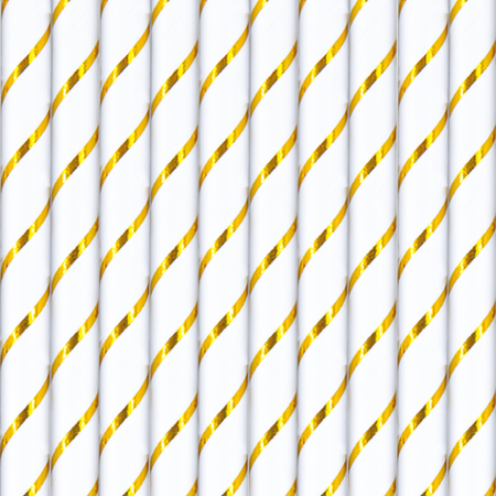 10 pailles blanches rayures...