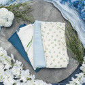4 serviettes en gaze de coton "petites fleurs"