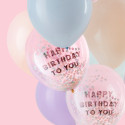 12 ballons pastel "Happy birthday"