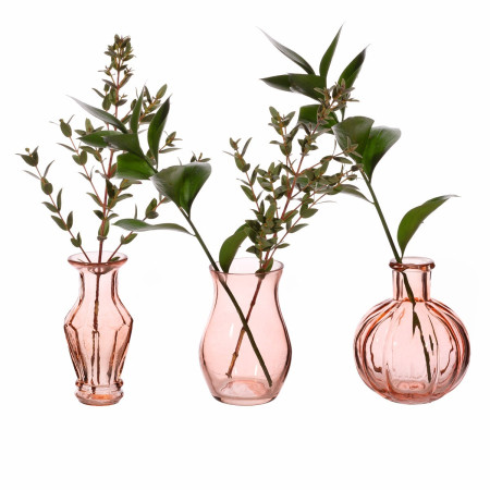 3 vases en verre recyclé...