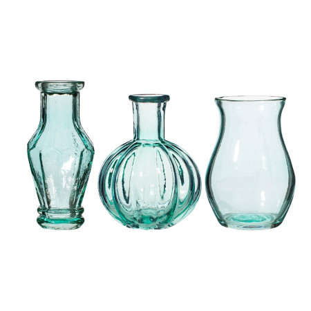 3 vases en verre recyclé...