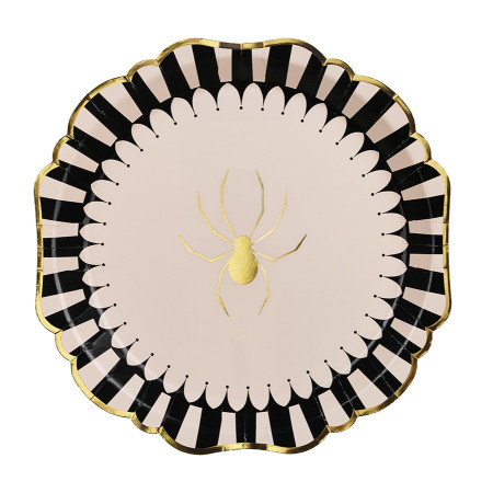 6 assiettes "Spider...