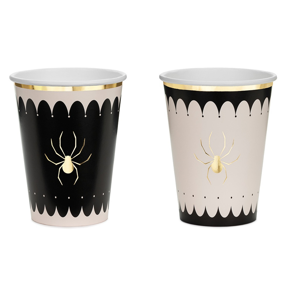 6 gobelets "Spider Halloween"