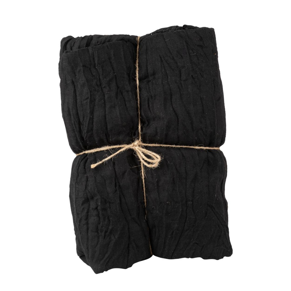 3 m chemin de table froissé noir - 90 cm