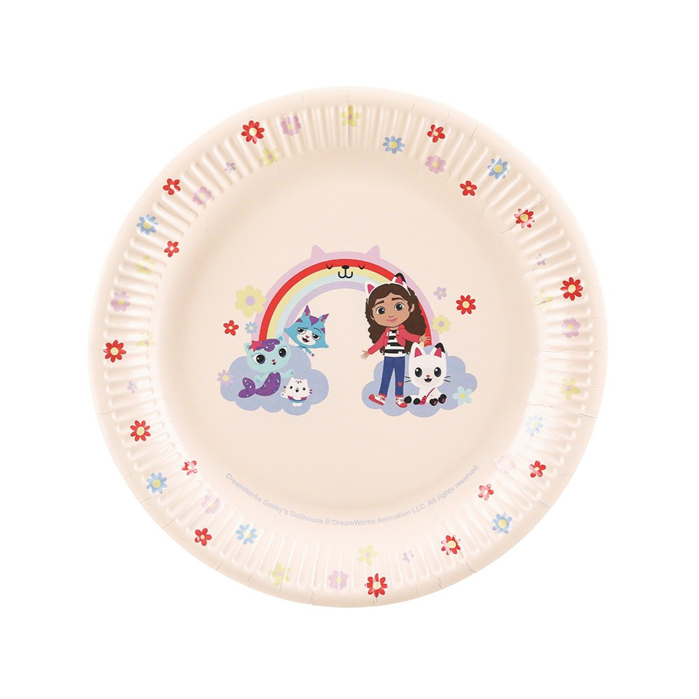 6 assiettes "Gabby et la maison magique" - 23 cm