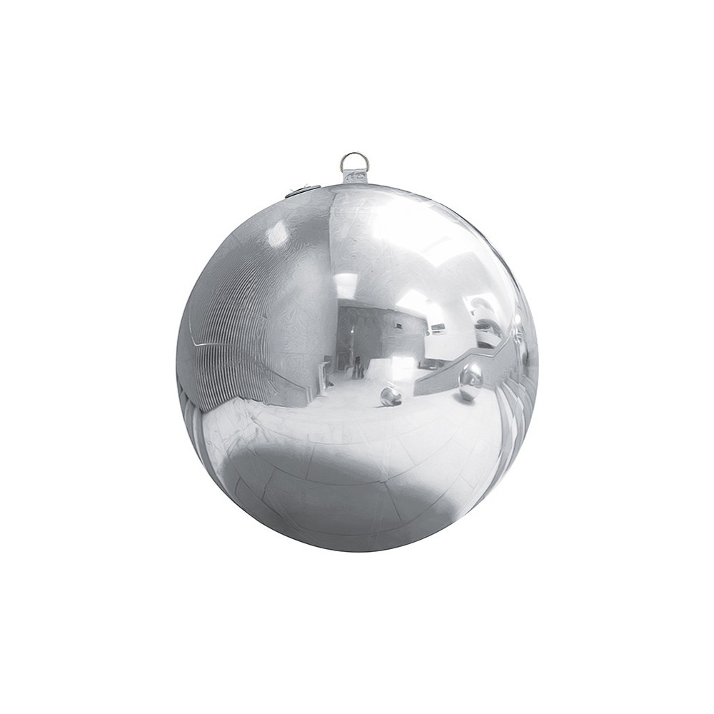 Ballon boule miroir réutilisable "argent" - 60 cm