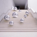 Ballon boule miroir réutilisable "argent" - 90 cm