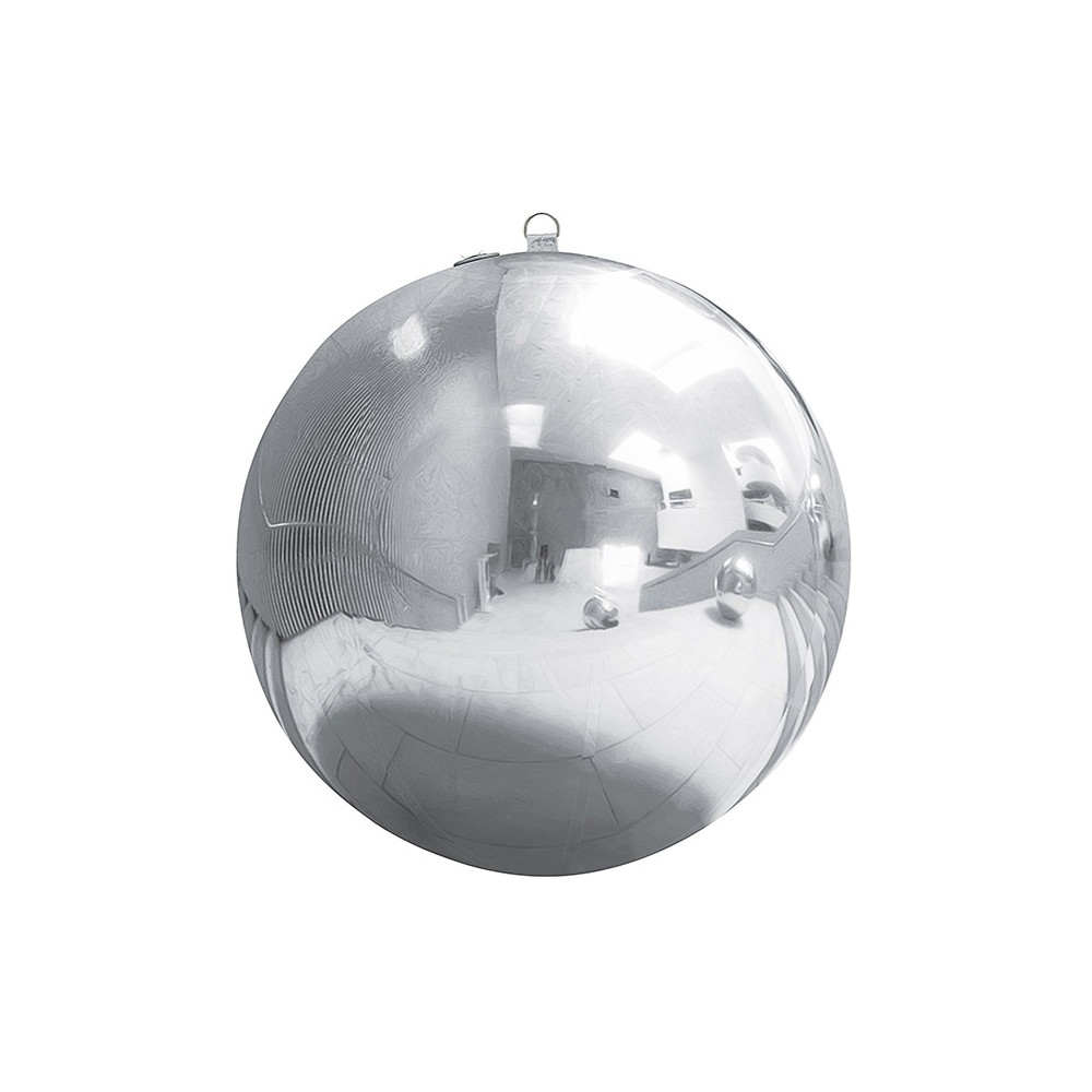 Ballon boule miroir réutilisable "argent" - 90 cm
