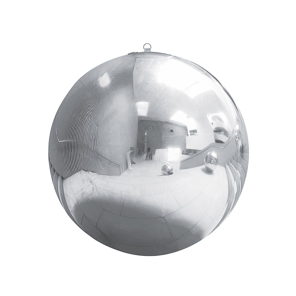 Ballon boule miroir réutilisable "argent" - 120 cm