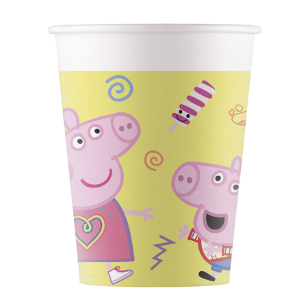 8 gobelets en carton "Peppa...