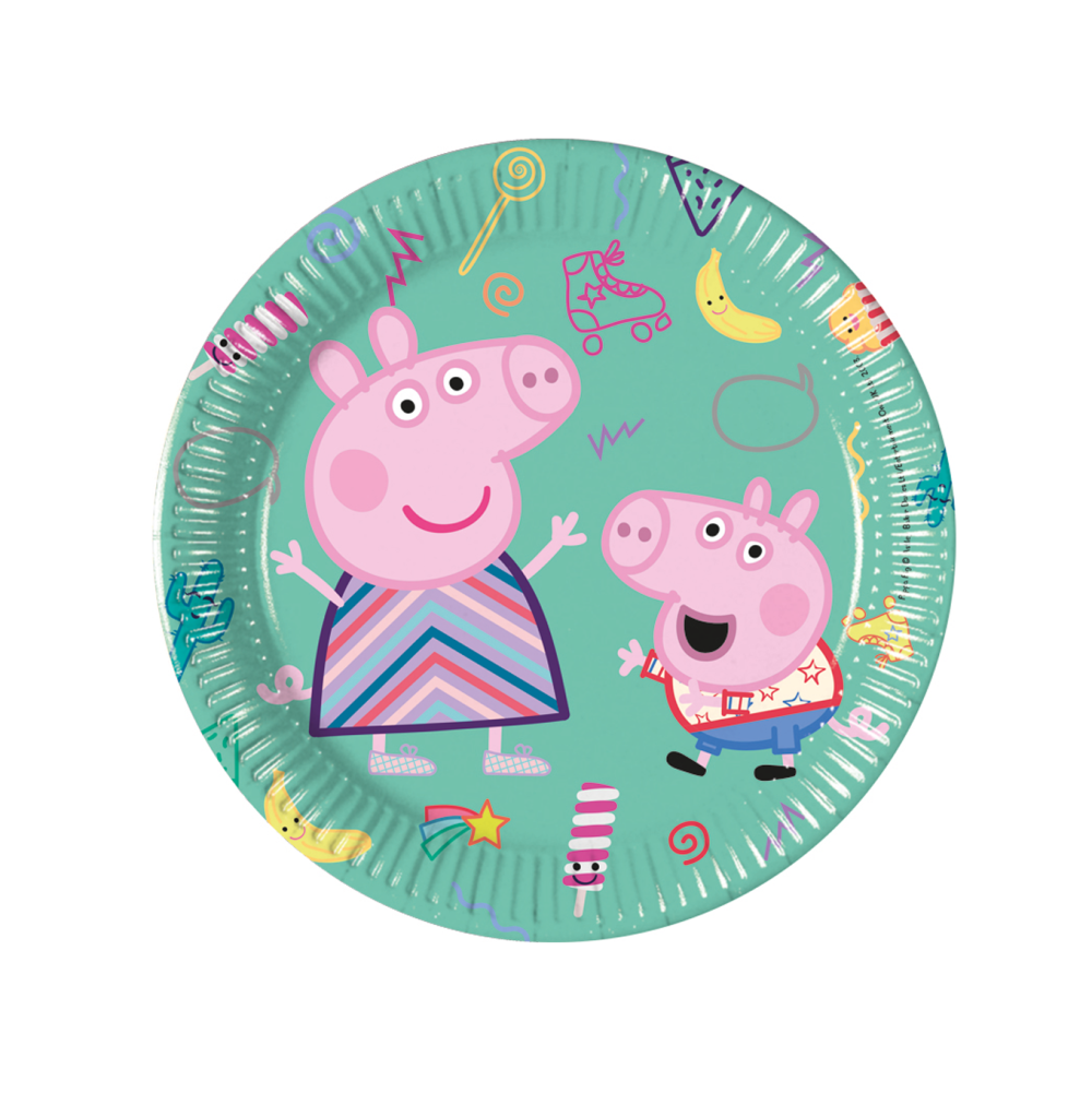 8 assiettes en carton "Peppa Pig" - 20 cm