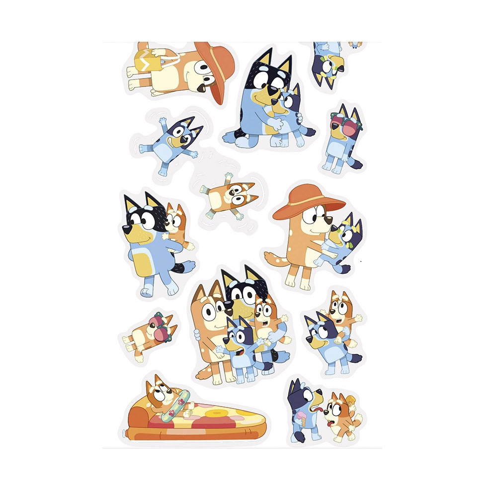 Planche de tatouages temporaires "Bluey"