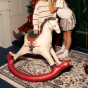 Ballon mylar - cheval à bascule de Noël