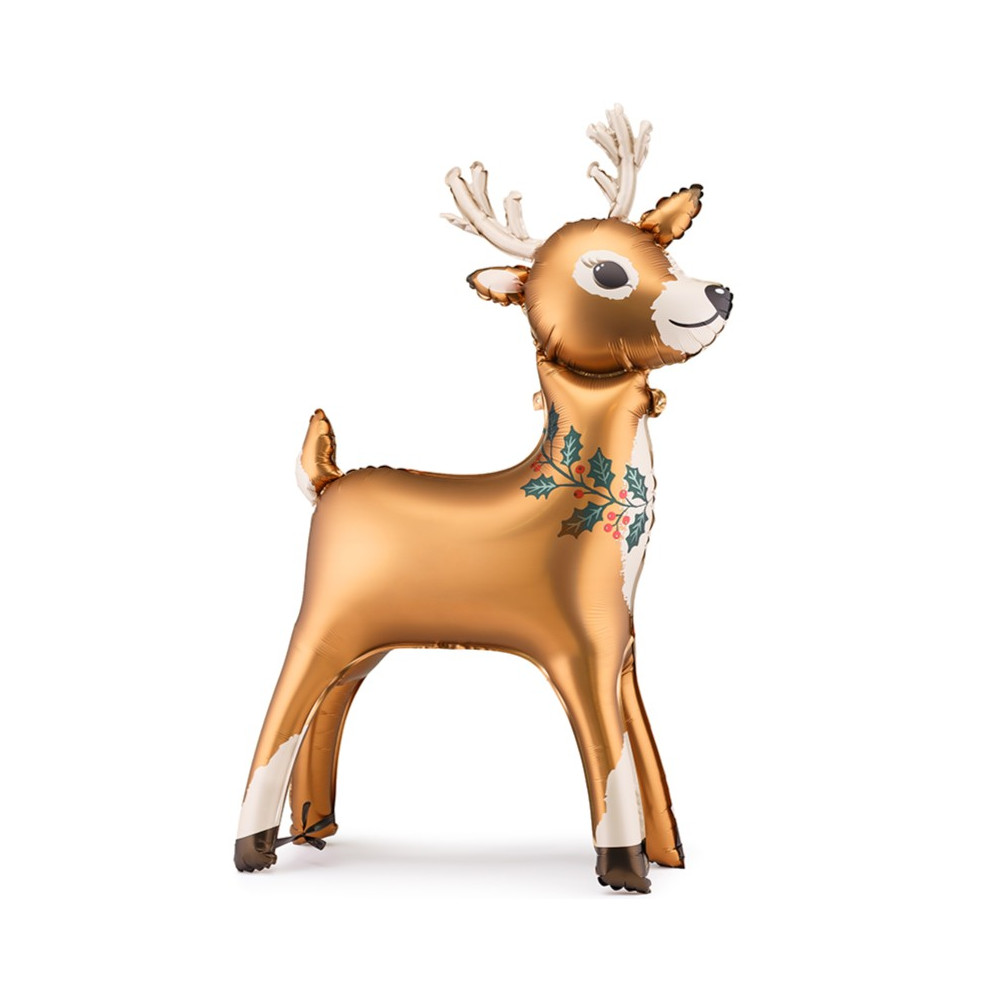 Ballon mylar "renne houx" - 105 cm