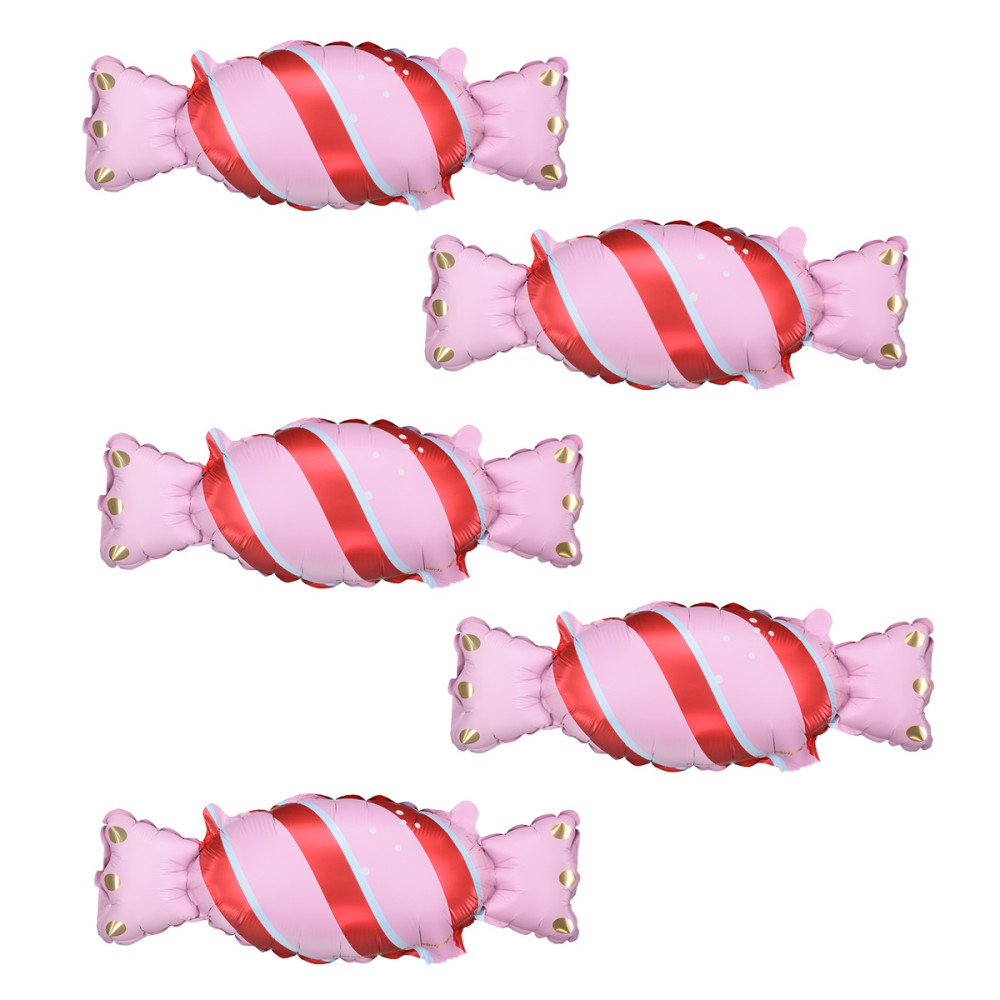 5 ballons "bonbon rose" - 40 cm