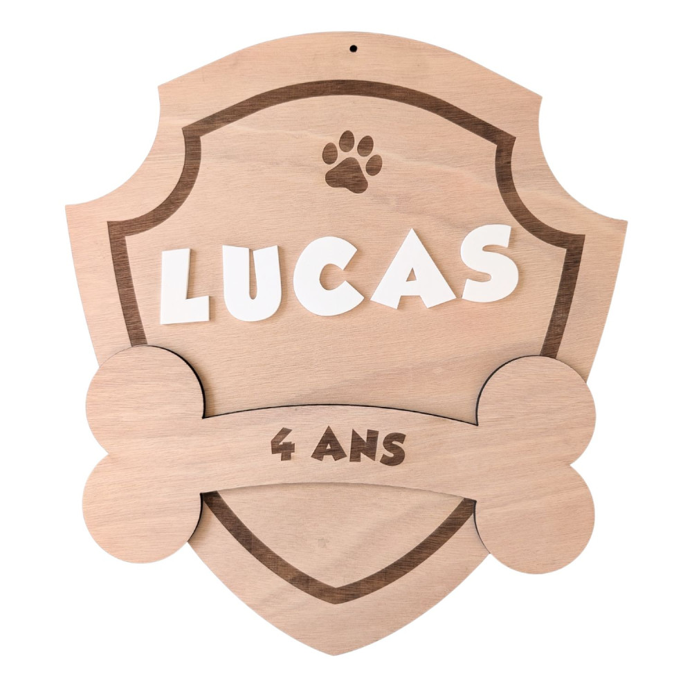 Grand panneau personnalisée "Pat'Patrouille" - 40 cm