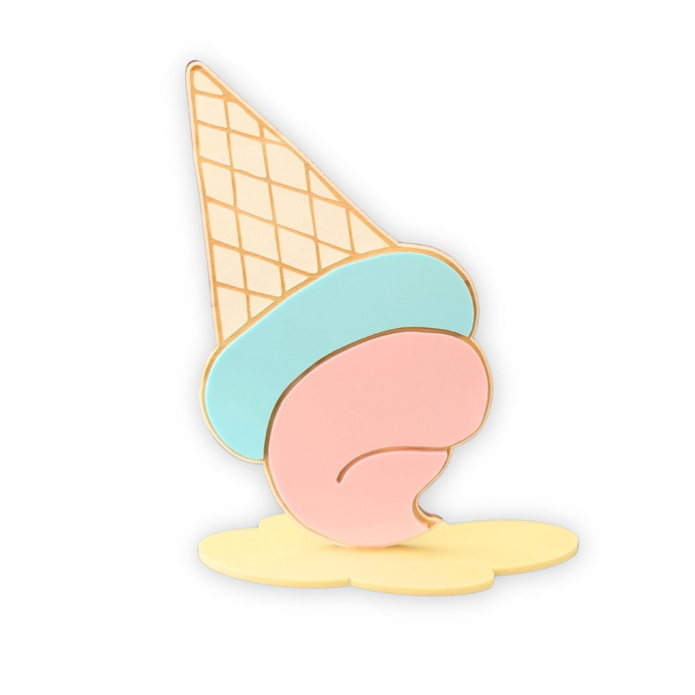 Panneau bois et plexiglas "Glace"