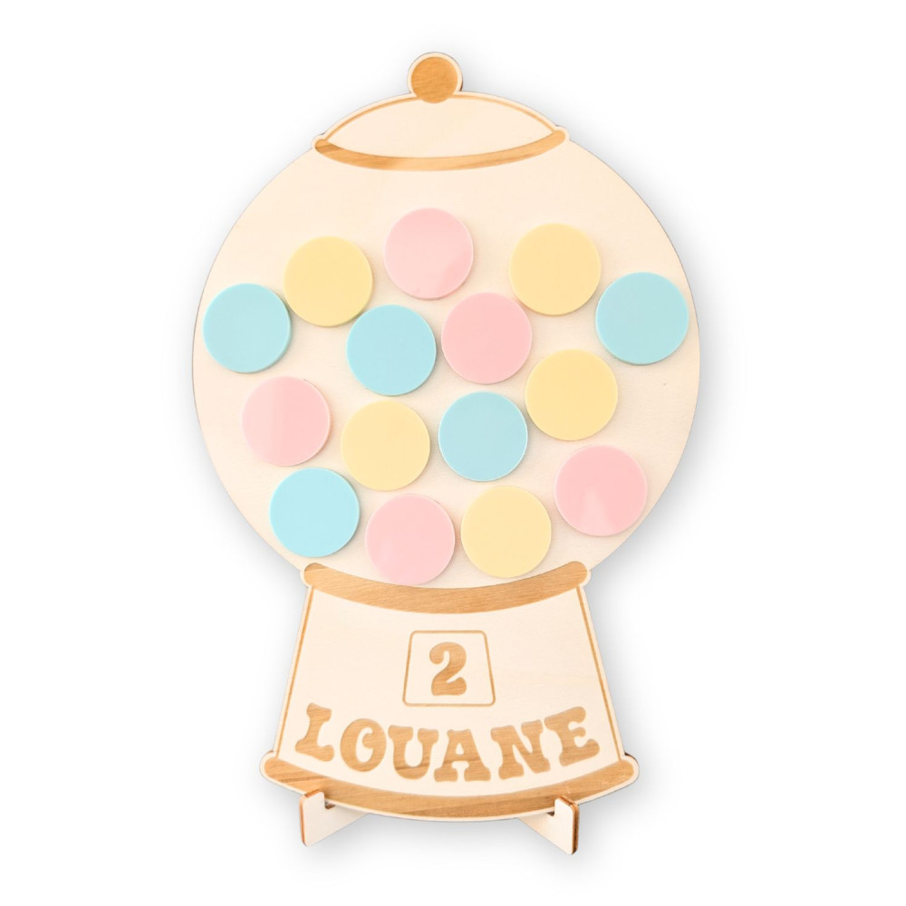 Décoration bois et plexiglas "Distributeur de bonbons"