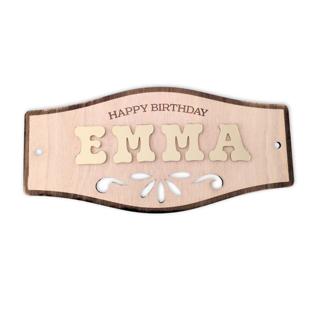 Panneau en bois personnalisée "Western" - 40 cm