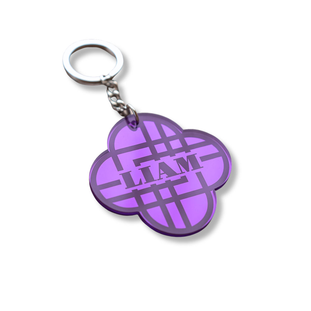 Porte-clé personnalisé miroir violet "Kpop Demon Hunters"