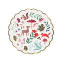 8 assiettes "forêt enchantée" -  18 cm