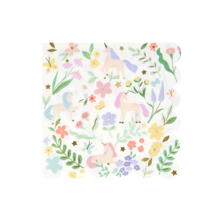 16 serviettes "Licorne...