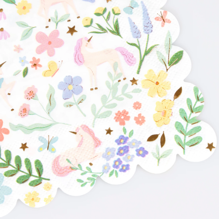 16 serviettes "Licorne...